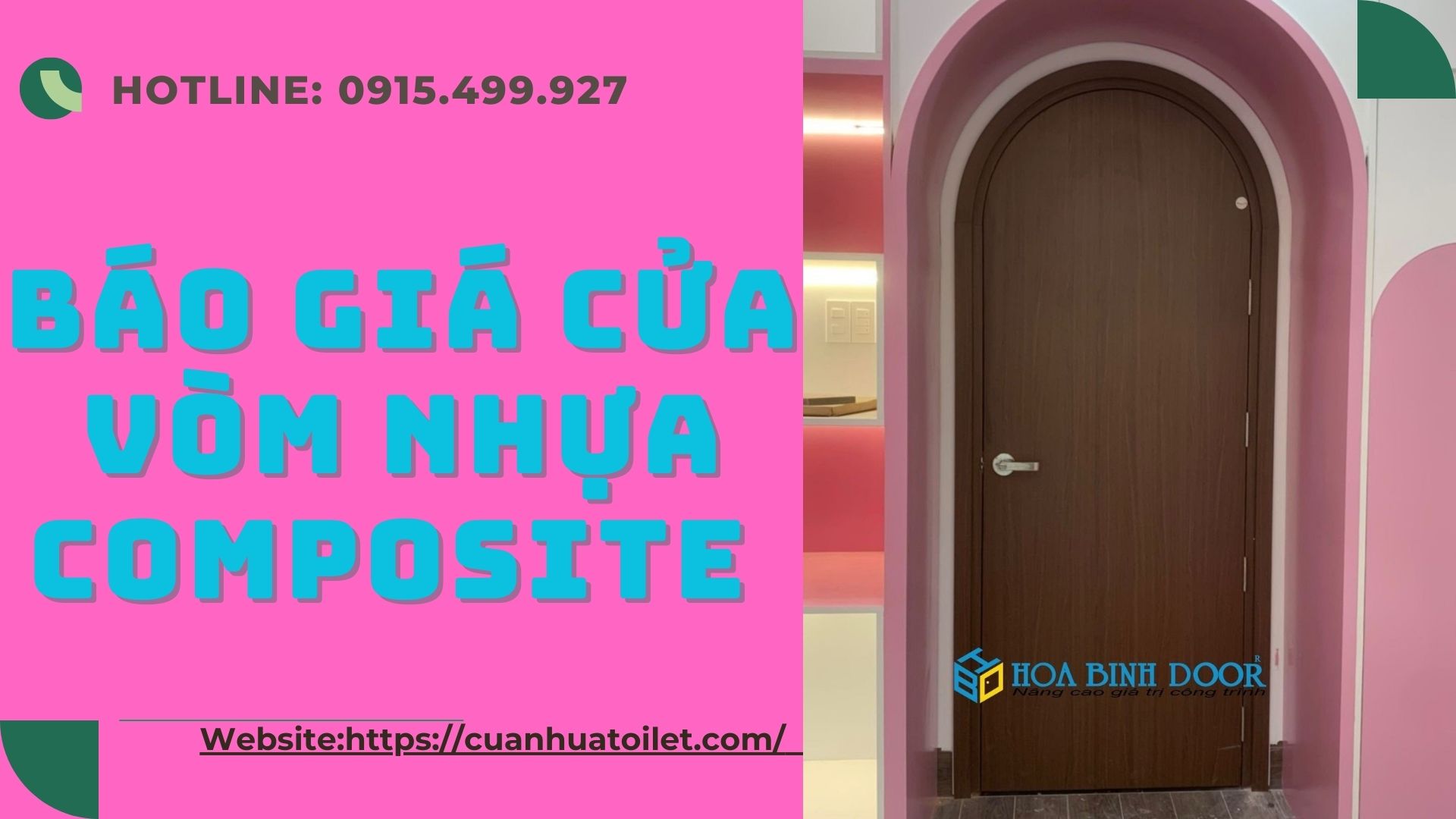 Báo giá ửa vòm nhựa Composite tại bình Thạnh - Cửa nhựa giả gỗ