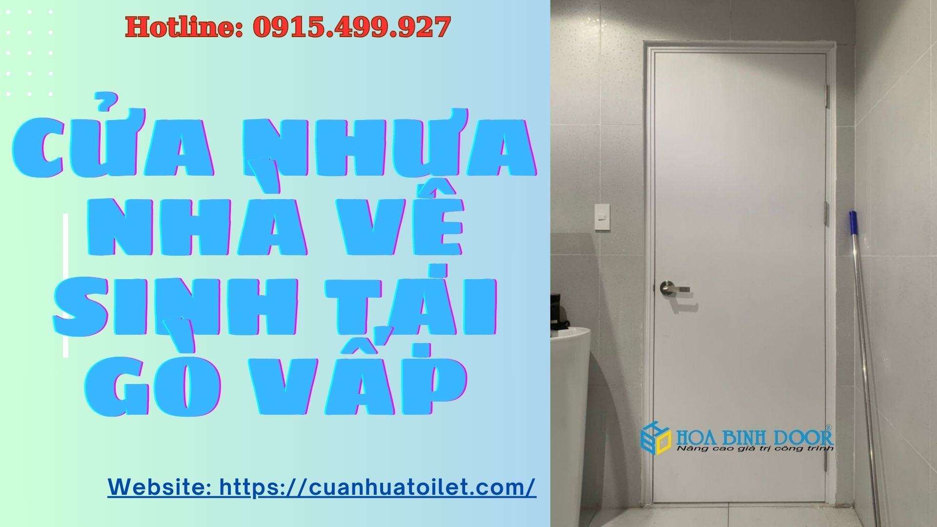 Cửa nhựa nhà vệ sinh tại Gò Vấp - Cửa nhựa giả gỗ