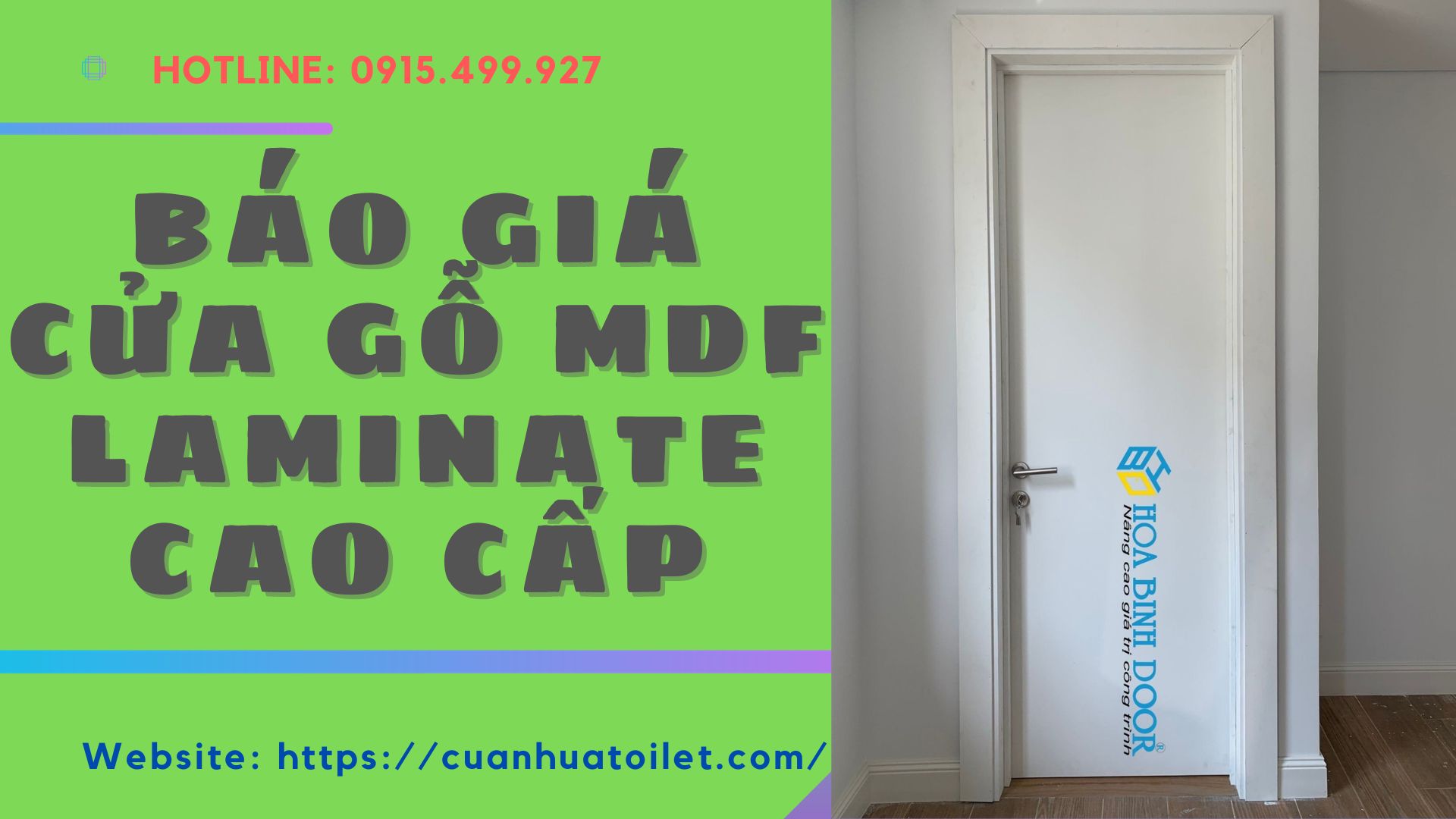 Báo giá cửa gỗ MDF Laminate cao cấp - Cửa gỗ công
