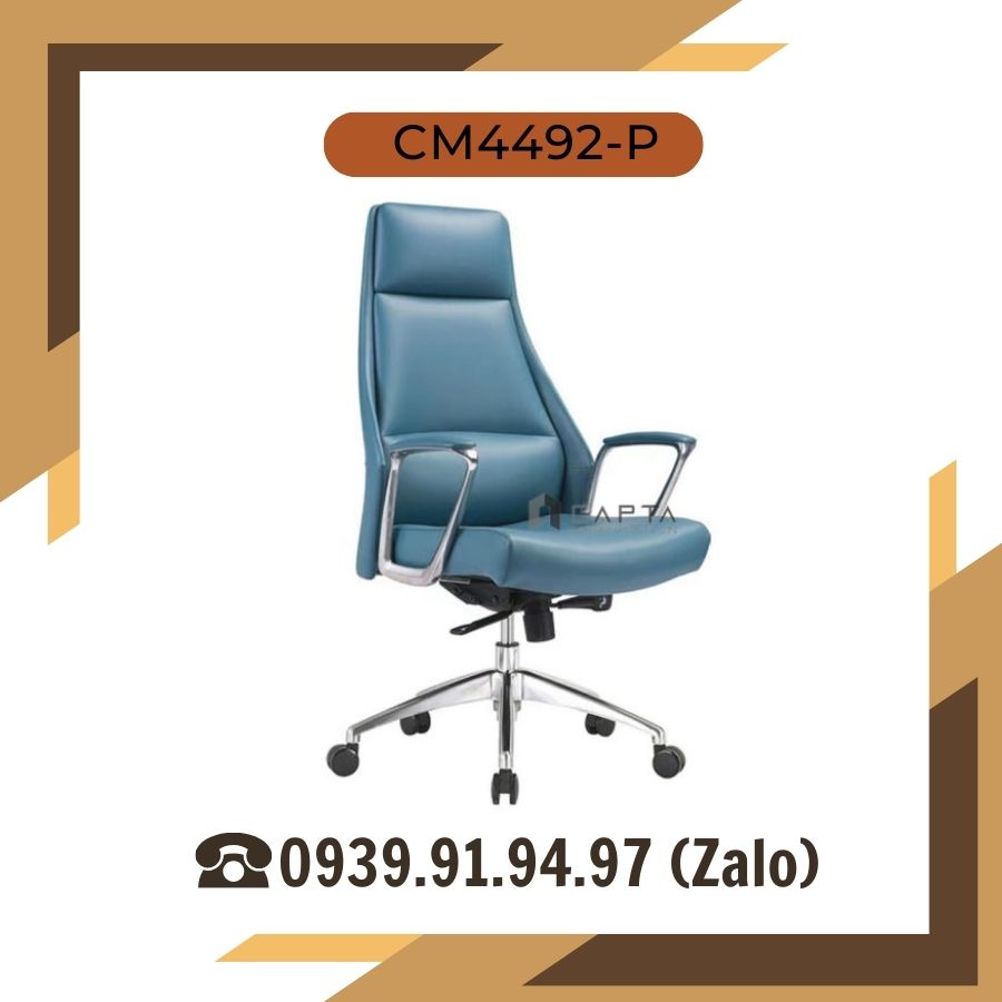 Ghế giám đốc nữ nệm bọc PVC sang trọng nhiều màu Nội thất CAPTA HCM