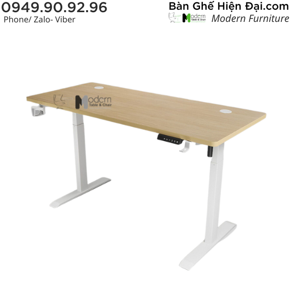 Bàn học bài công thái học mặt gỗ chân nâng hạ cao cấp HCM TF2001-14W