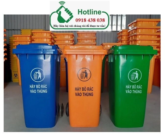 Phân phối sỉ/lẻ thùng rác nhựa, thùng rác công cộng 120/240 lít
