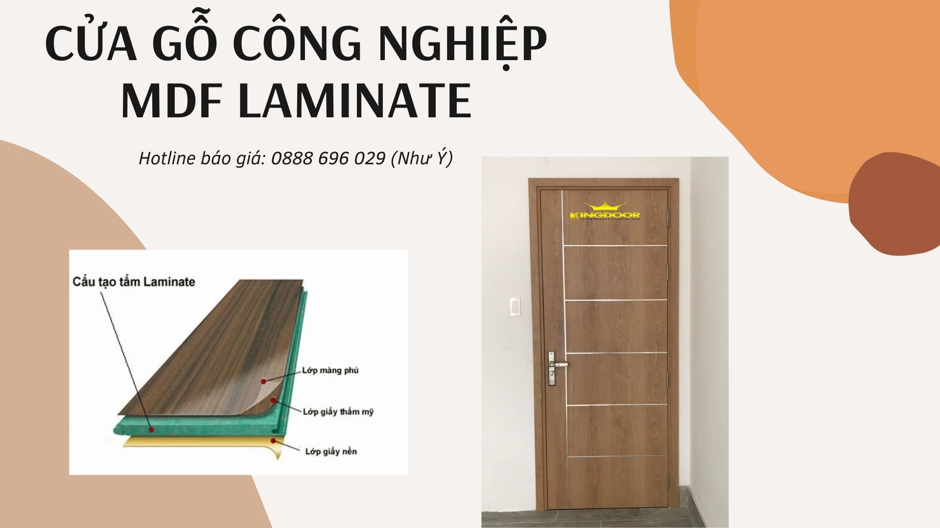 Cửa gỗ MDF laminate cao cấp tại Long An