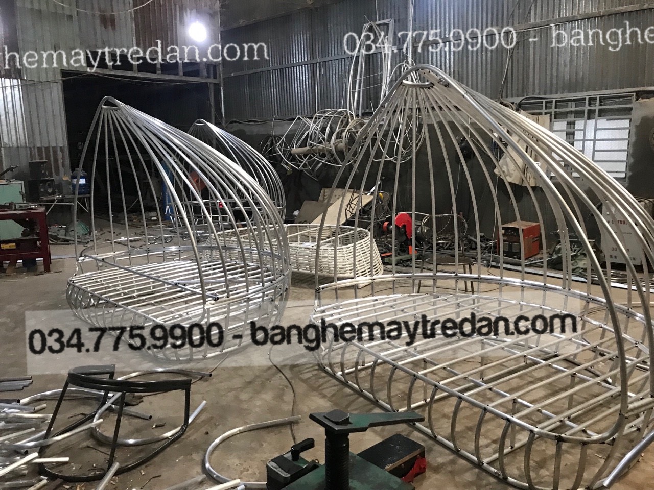 Bộ bàn ghế mái vòm để ngoài trời cho khu resot