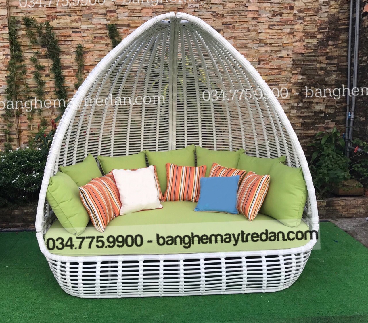 Bộ bàn ghế mái vòm để ngoài trời cho khu resot