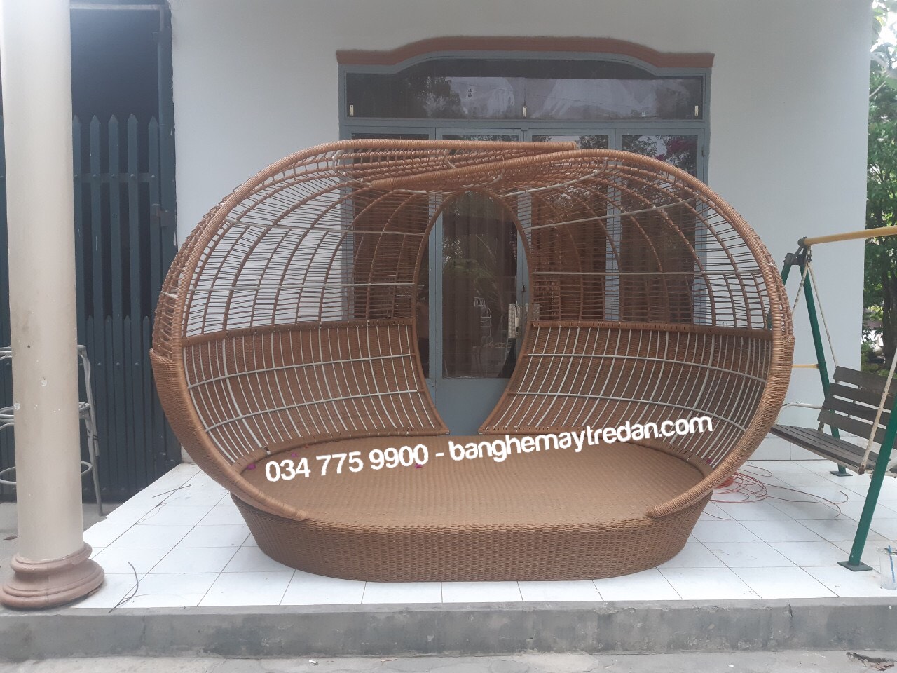 Bộ bàn ghế mái vòm để ngoài trời cho khu resot
