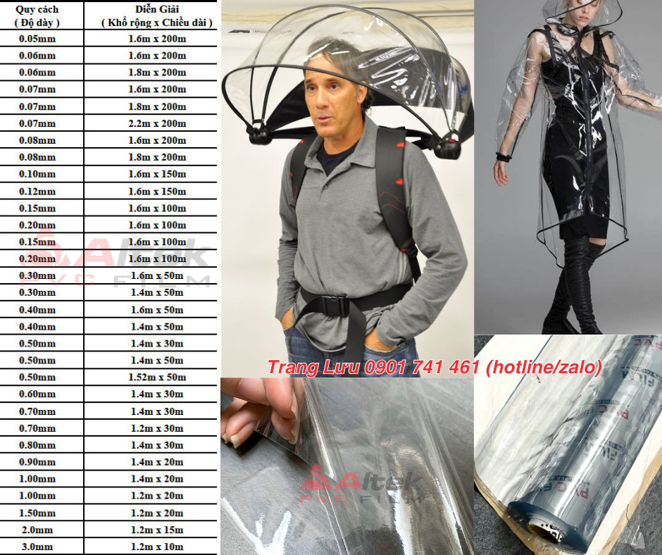 Màn nhựa PVC trong suốt giá rẻ tại xưởng