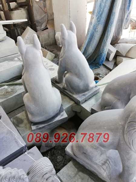 Mẫu chó đá lăng mộ đẹp bán Ninh Thuận - Chó đá màu trắng, vàng đẹp