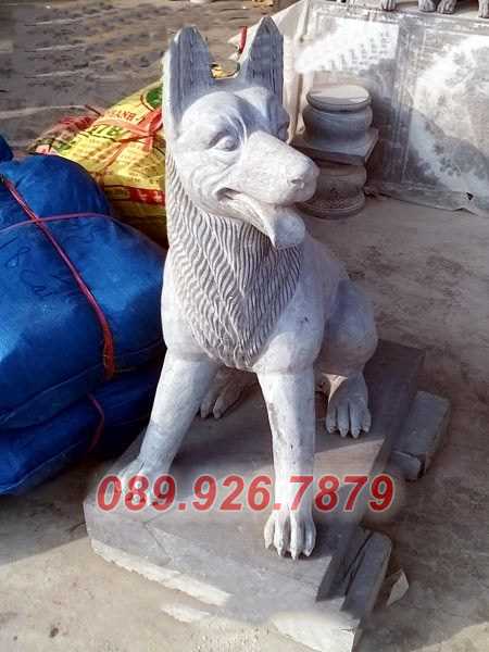 Mẫu chó đá lăng mộ đẹp bán Ninh Thuận - Chó đá màu trắng, vàng đẹp