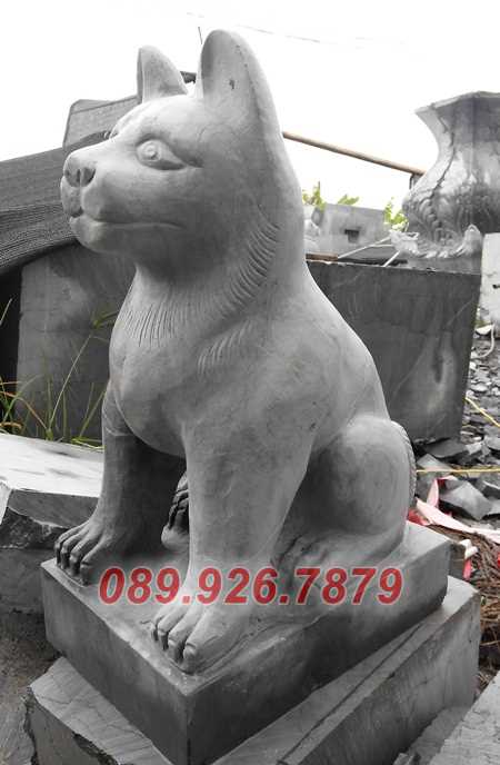 Mẫu chó đá lăng mộ đẹp bán Ninh Thuận - Chó đá màu trắng, vàng đẹp