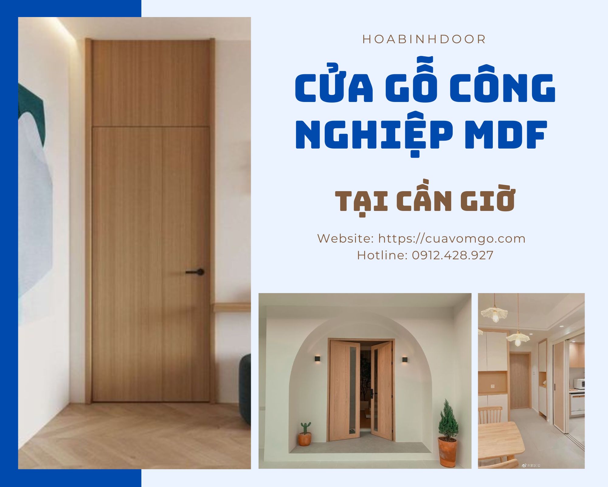 Cửa gỗ MDF tại Cần Giờ  Cửa gỗ công nghiệp cao cấp