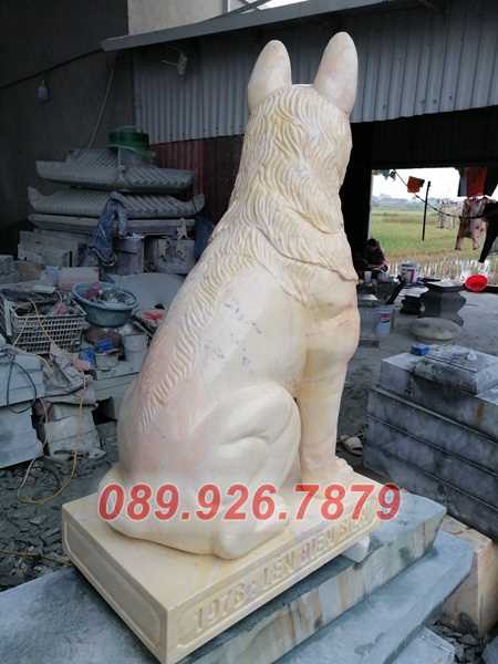 Mẫu chó đá canh cổng bằng đá trắng, đá vàng bán Đắk Nông