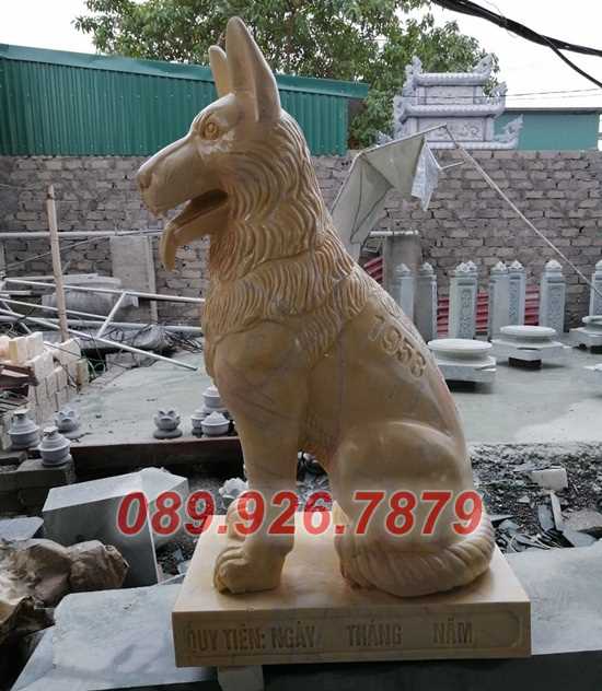 Mẫu chó bằng đá đẹp bán Đồng Nai - Mẫu chó đặt trước nhà bẳng đá vàng