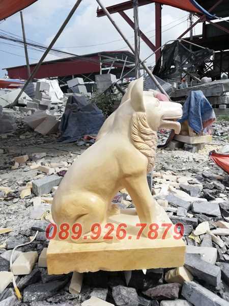 Mẫu chó đá đặt trước chùa miếu bán Bình Dương - Mẫu chó đá phong thủy