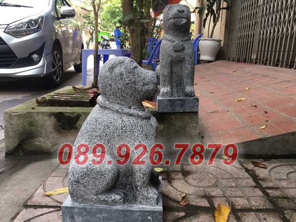 Mẫu chó đá đặt trước chùa miếu bán Bình Dương - Mẫu chó đá phong thủy