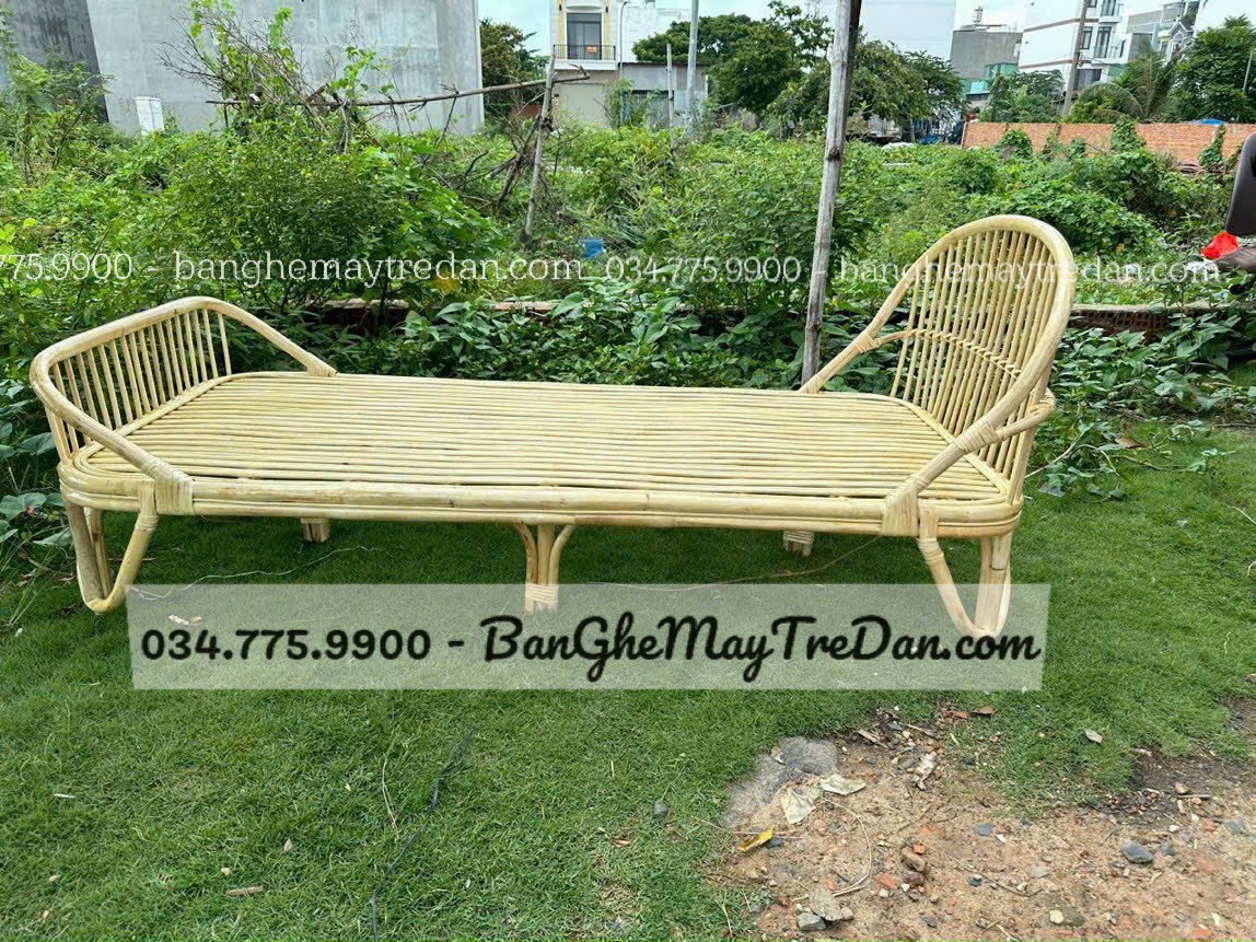 Mẫu giường ngủ mây tre thanh lịch, hiện đại