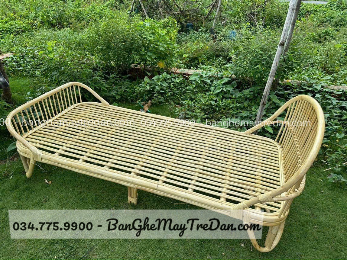 Mẫu giường ngủ mây tre thanh lịch, hiện đại