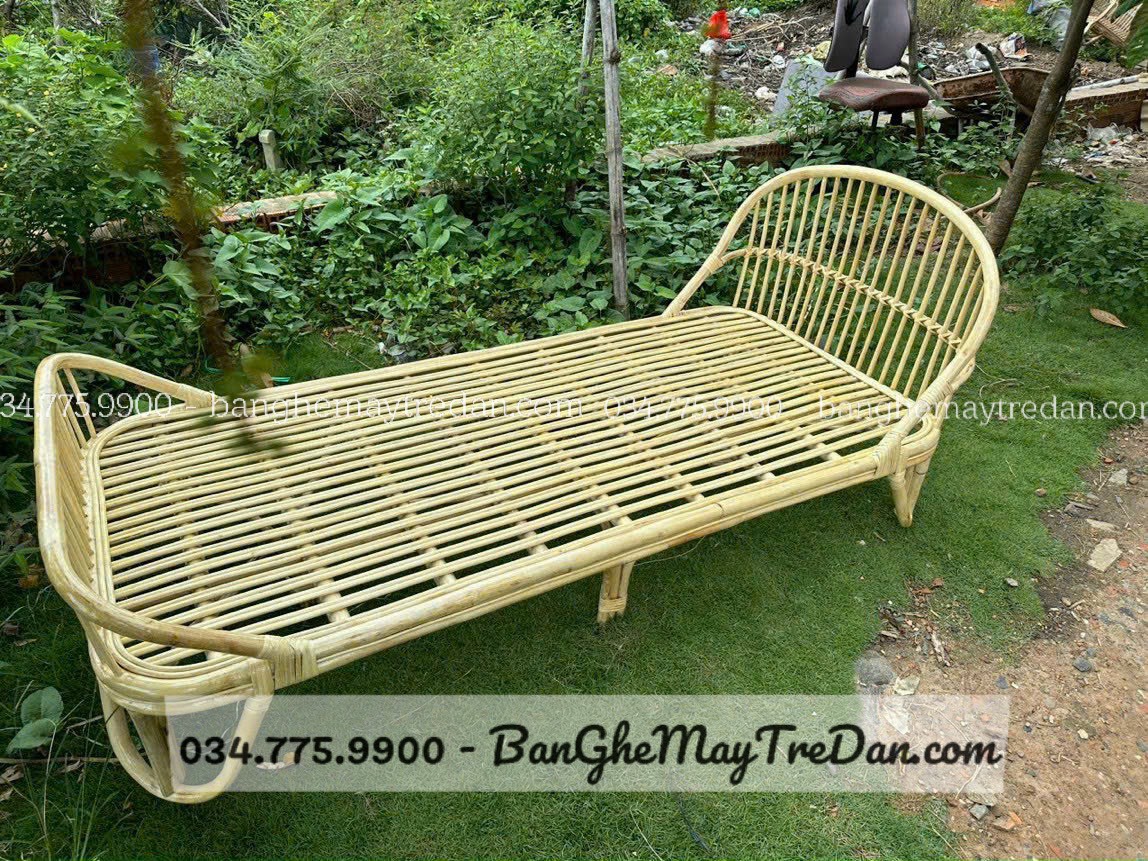 Mẫu giường ngủ mây tre thanh lịch, hiện đại