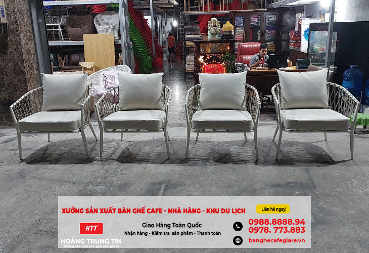 (Bến Tre) Bàn ghế cafe, sofa sắt nệm giá rẻ