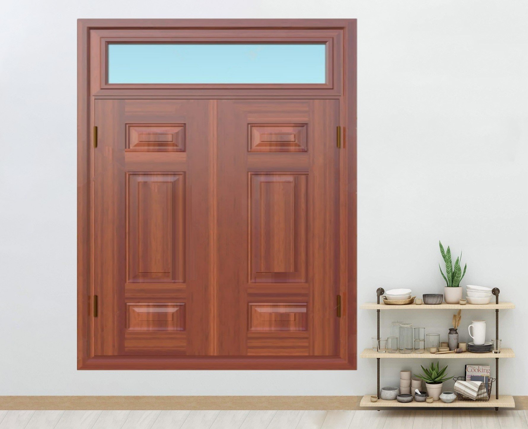 Cửa thép vân gỗ tại long An- Báo giá thi công trọn gói