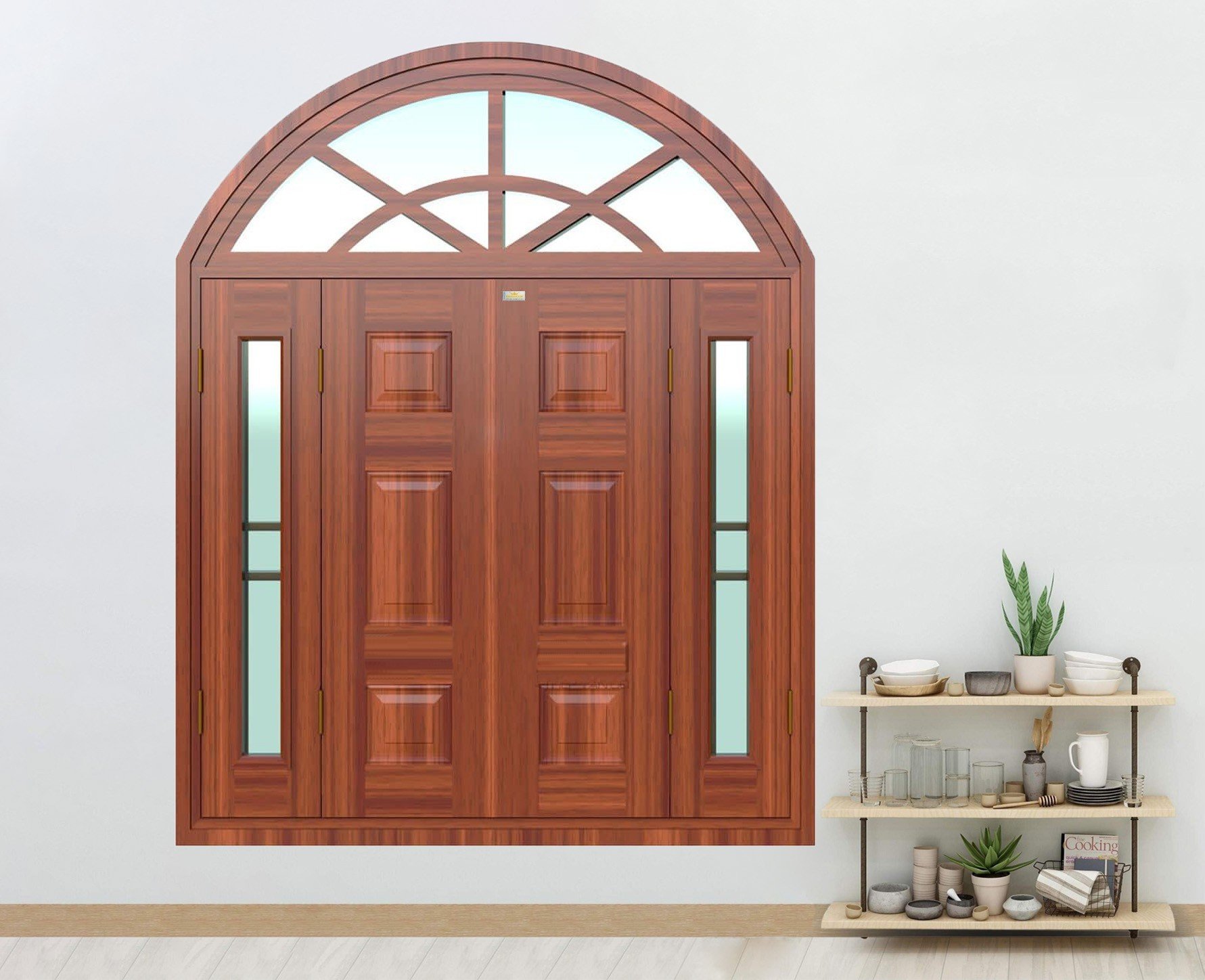 Cửa thép vân gỗ tại long An- Báo giá thi công trọn gói