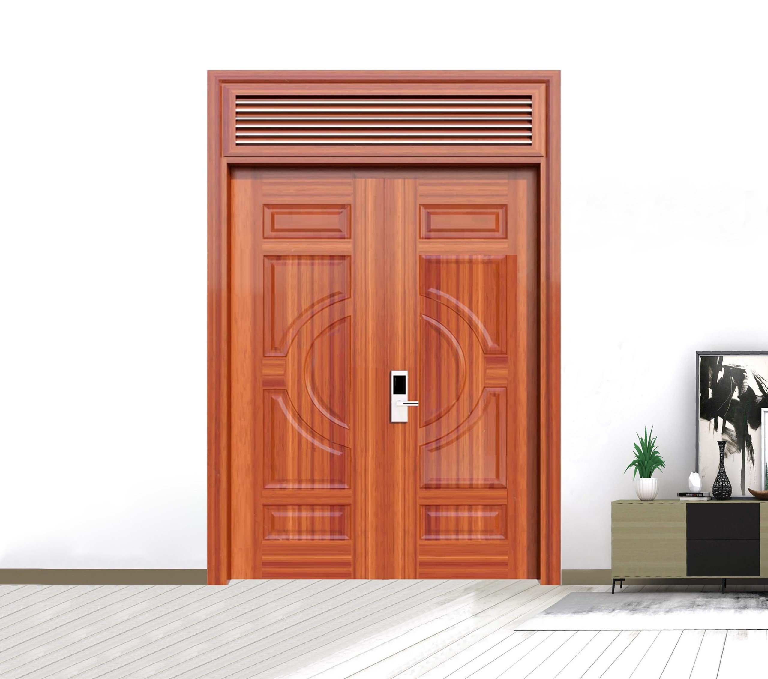 Cửa thép vân gỗ tại long An- Báo giá thi công trọn gói