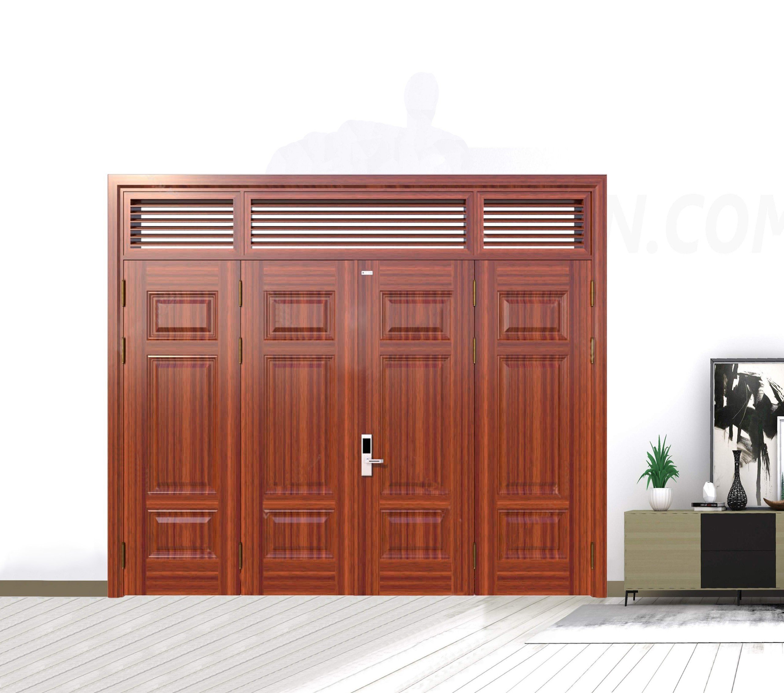 Cửa thép vân gỗ tại long An- Báo giá thi công trọn gói