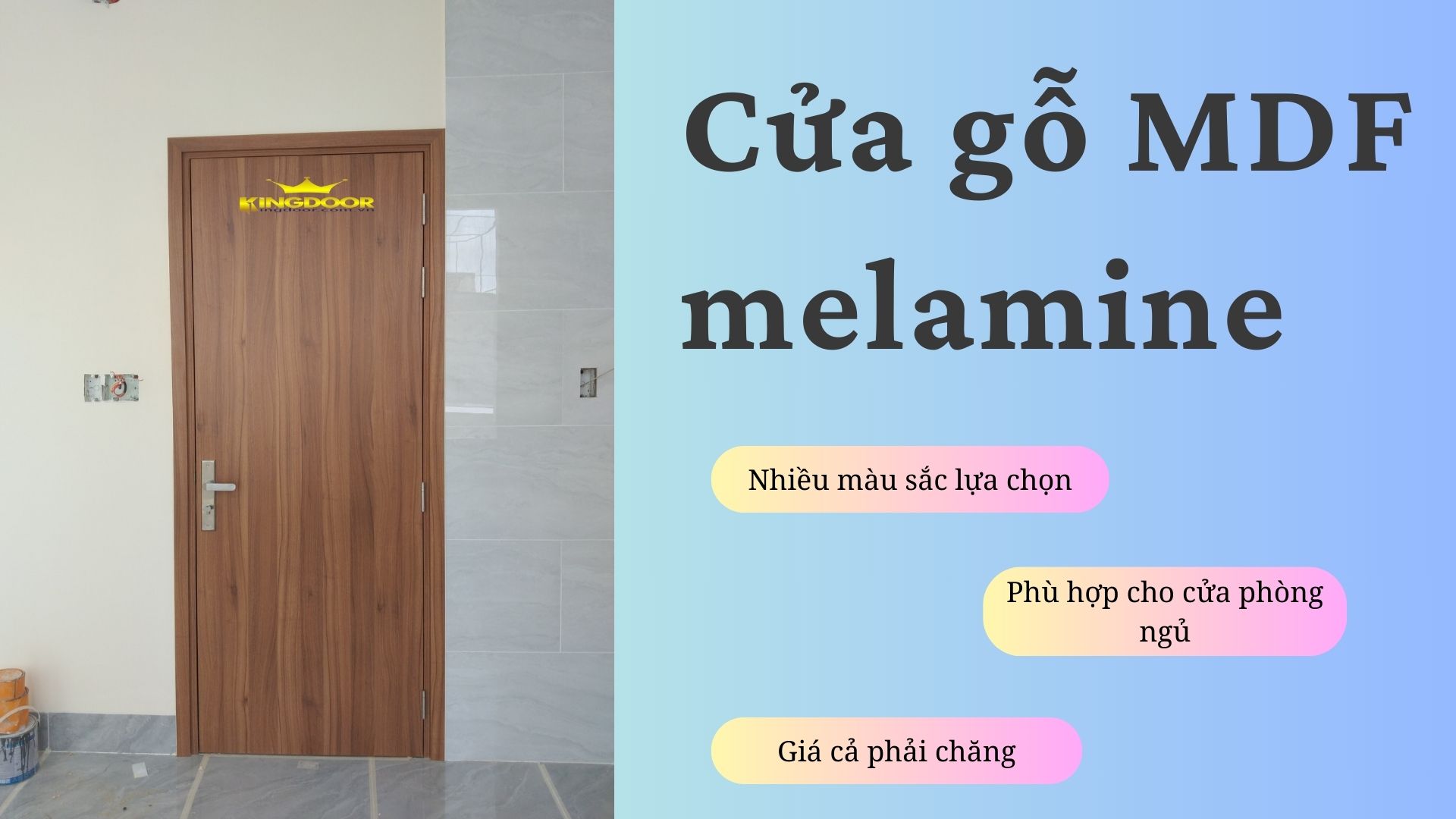 Cửa gỗ công nghiệp MDF melamine tại Hóc Môn