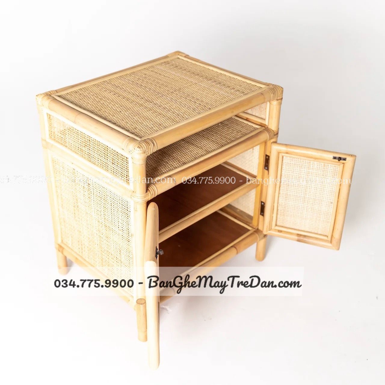 Tủ đầu giường TM33 bằng mây tự nhiên cao cấp