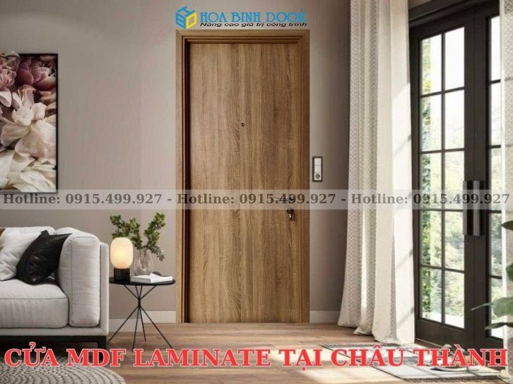 Cửa gỗ MDF Laminate tại Châu Thành - Cửa gỗ công nghiệp