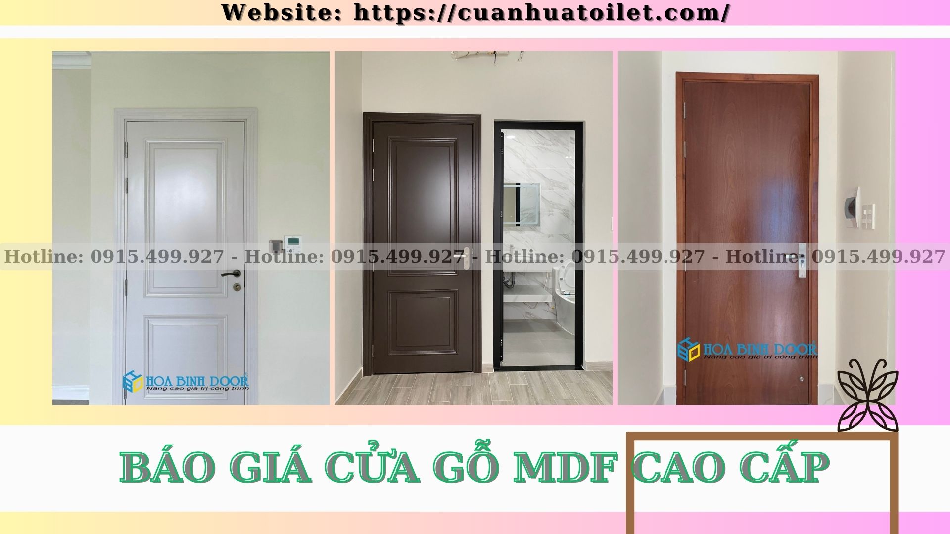 Báo giá cửa gỗ MDF cao cấp - Cửa gỗ công nghiệp
