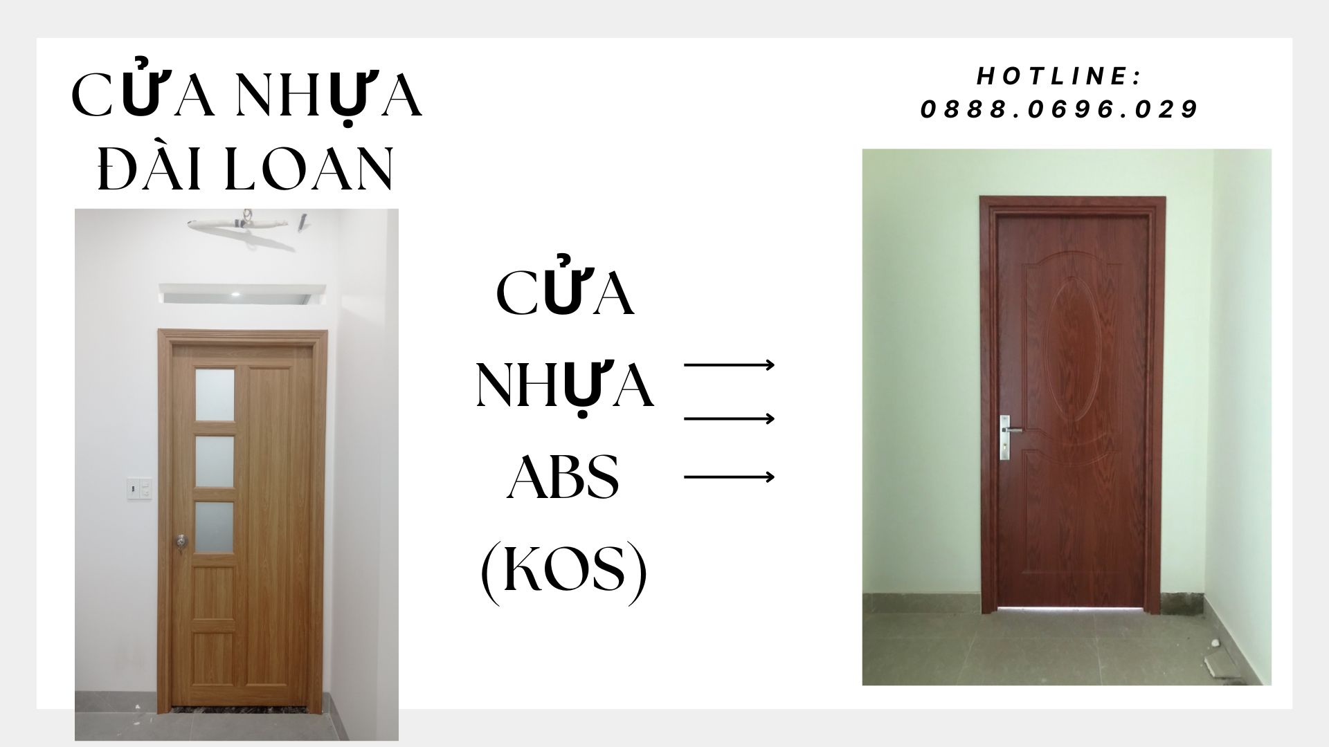 So sánh cửa nhựa đài loan và cửa nhựa abs