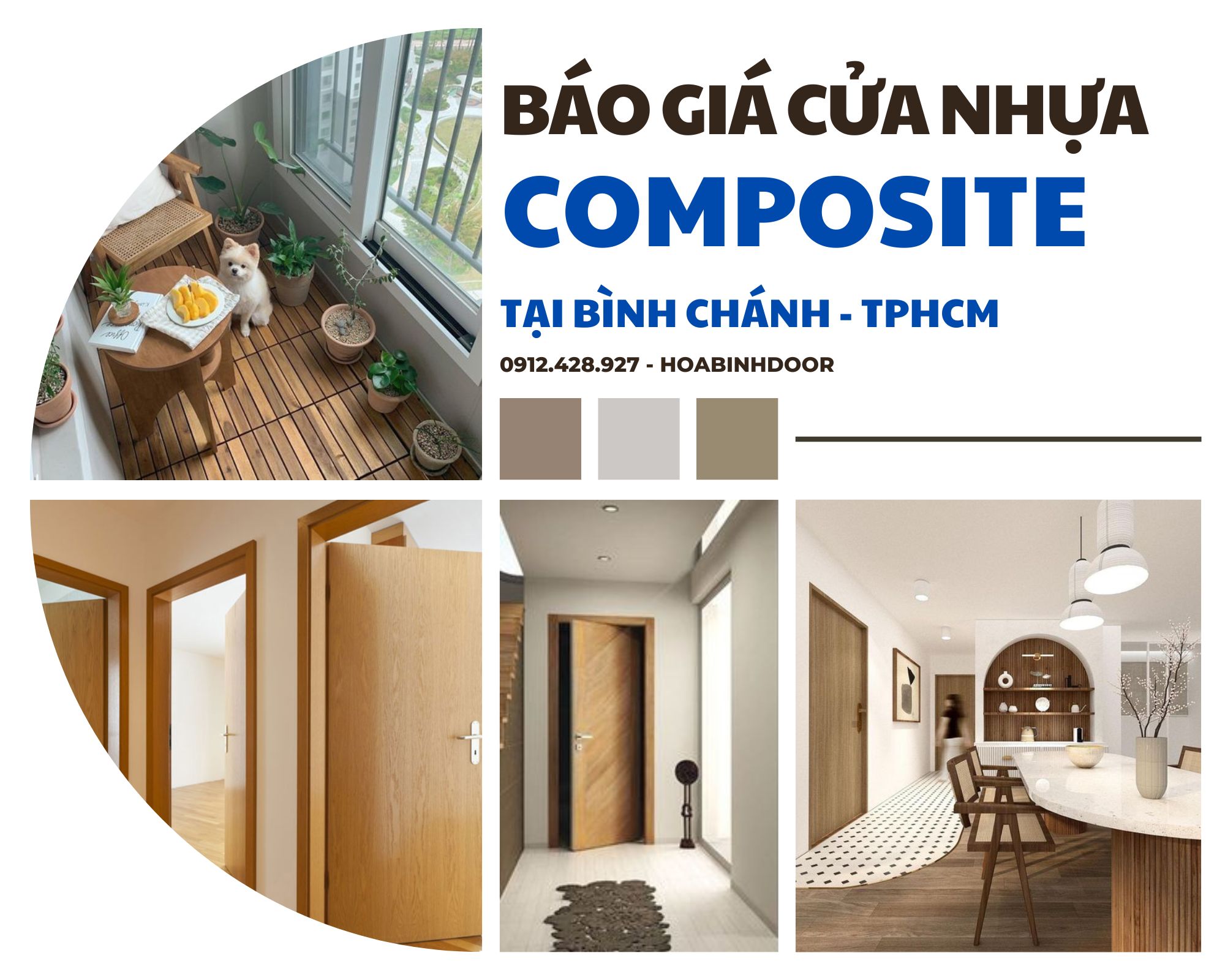 Cửa nhựa Composite tại Bình Chánh  Cửa nhựa giả gỗ