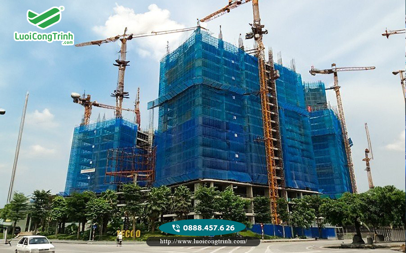 Lưới bao che cho công trình xây dựng giá tại nhà máy