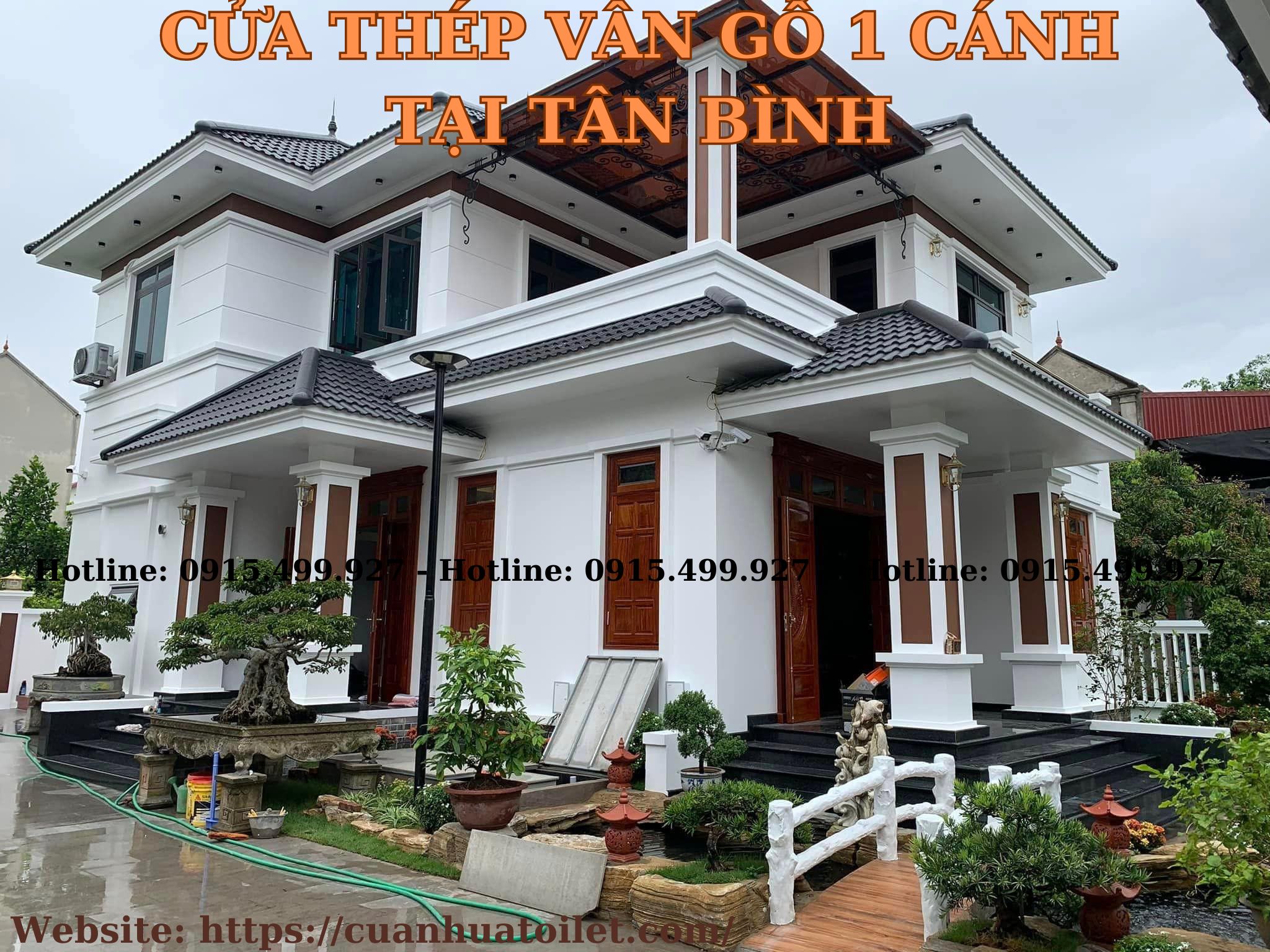 Cửa thép vân gỗ tại Tân Bình - Cửa thép vân gỗ