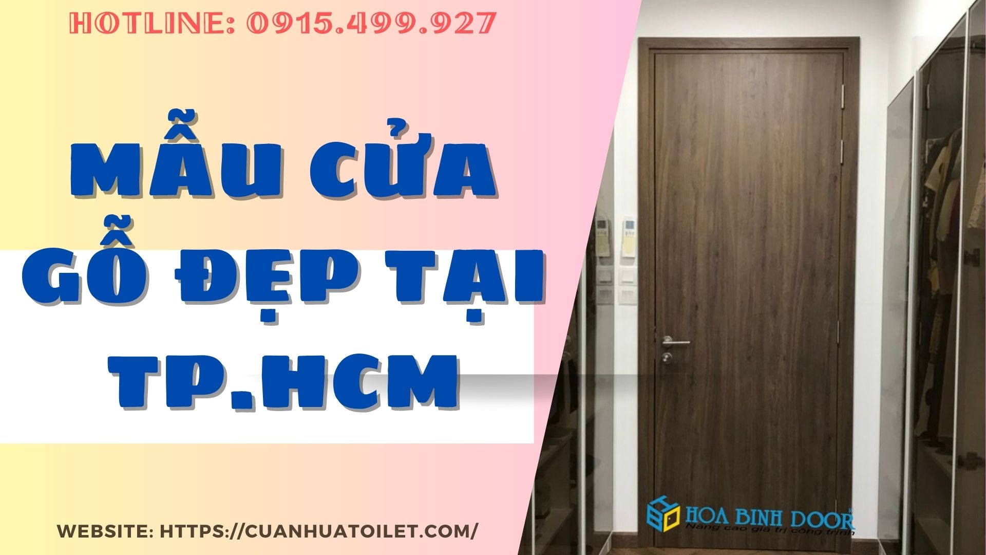 Mẫu cửa gỗ dẹp tại TP.HCM - Cửa gỗ phòng ngủ