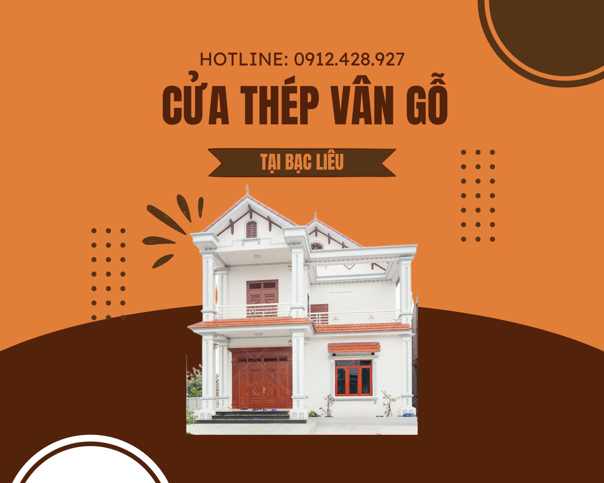 Cửa Thép Vân Gỗ tại Bạc Liêu  Cửa chính cao cấp