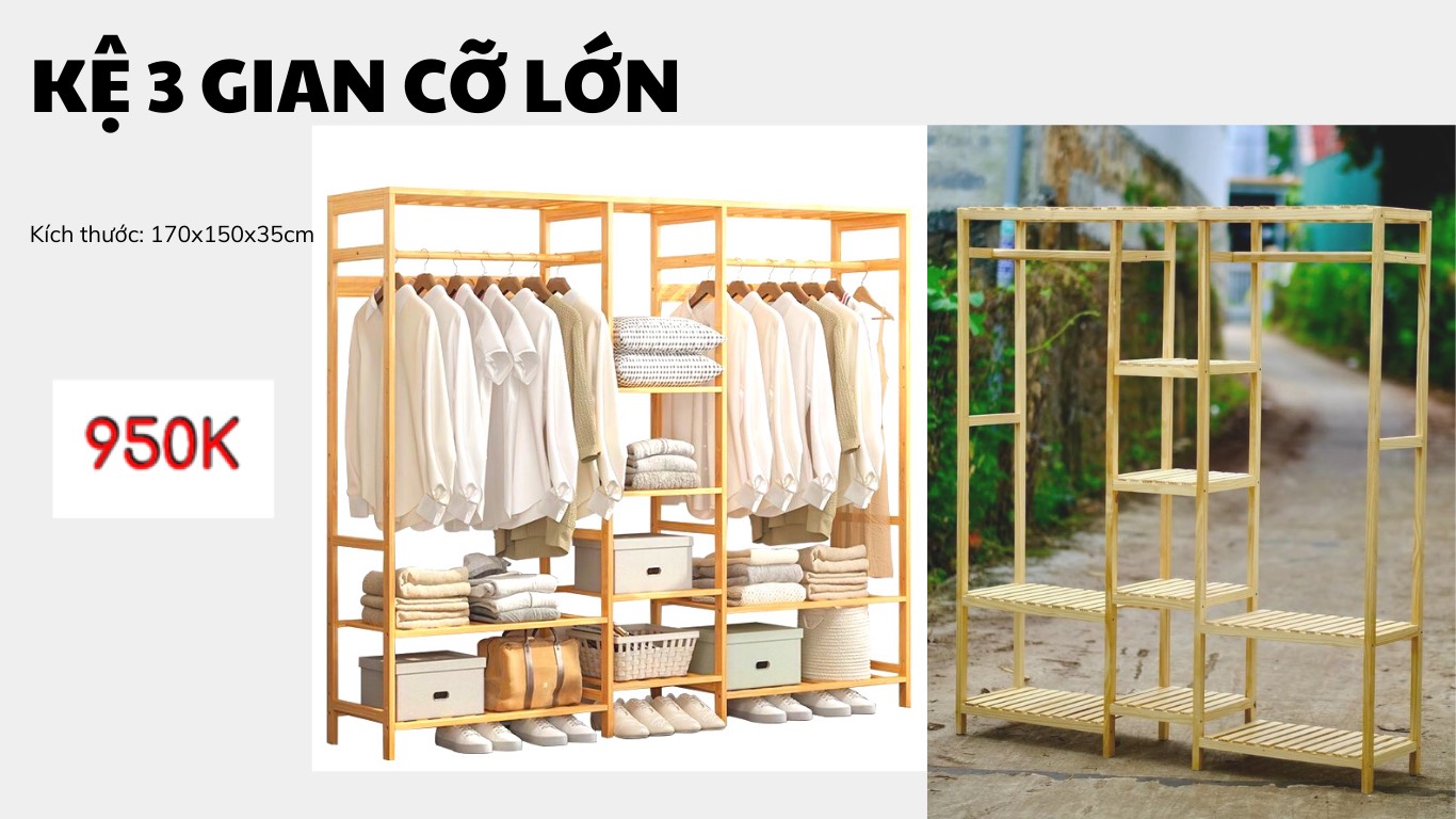 Tủ/ kệ gỗ 3 khoang đa năng giá xưởng bao rẻ tại Đà Nẵng 0906018501