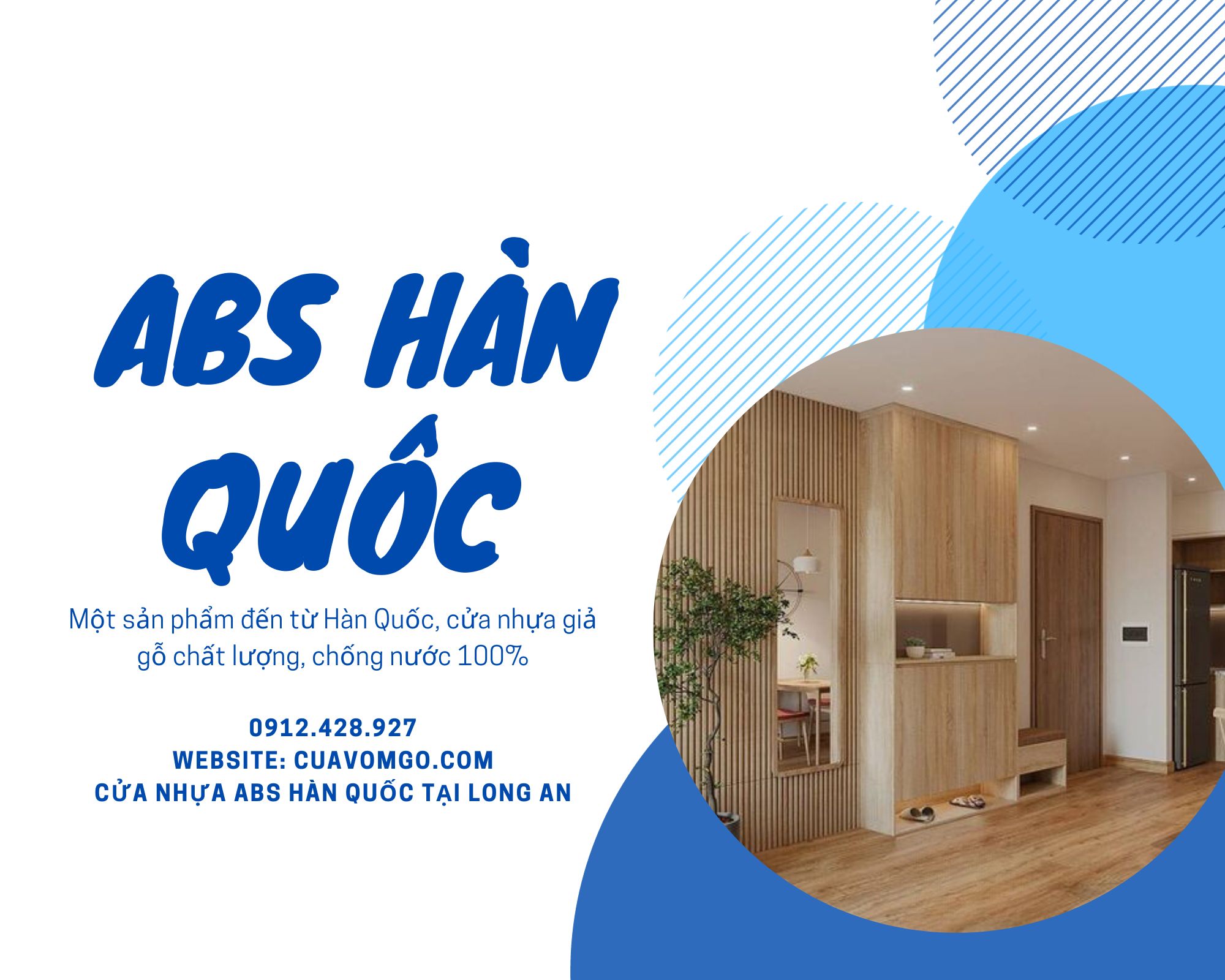 Cửa nhựa ABS tại Long An  Cửa nhựa giả gỗ Hàn Quốc