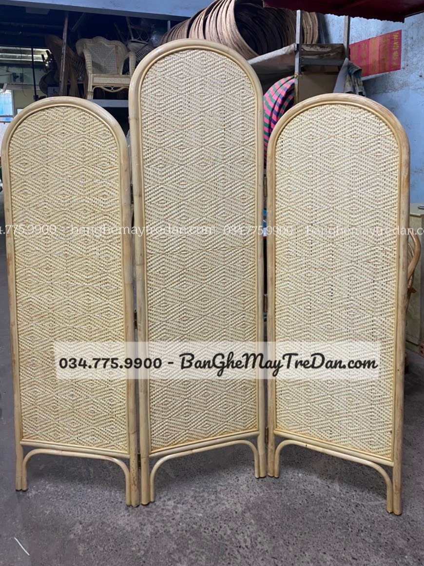 Vách ngăn phòng bằng mây tre tự nhiên tại Sài Gòn