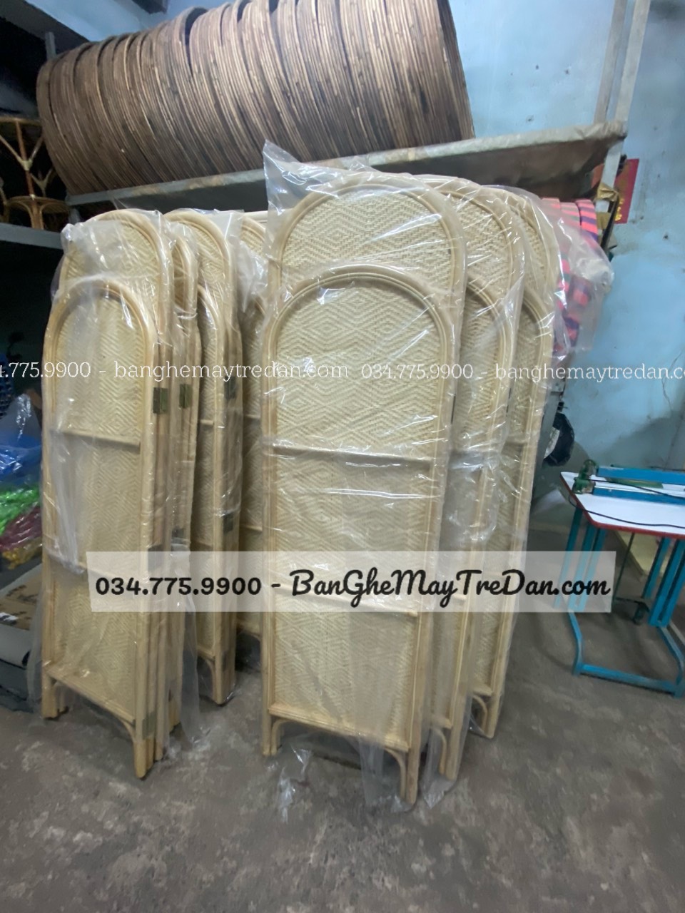 Vách ngăn phòng bằng mây tre tự nhiên tại Sài Gòn