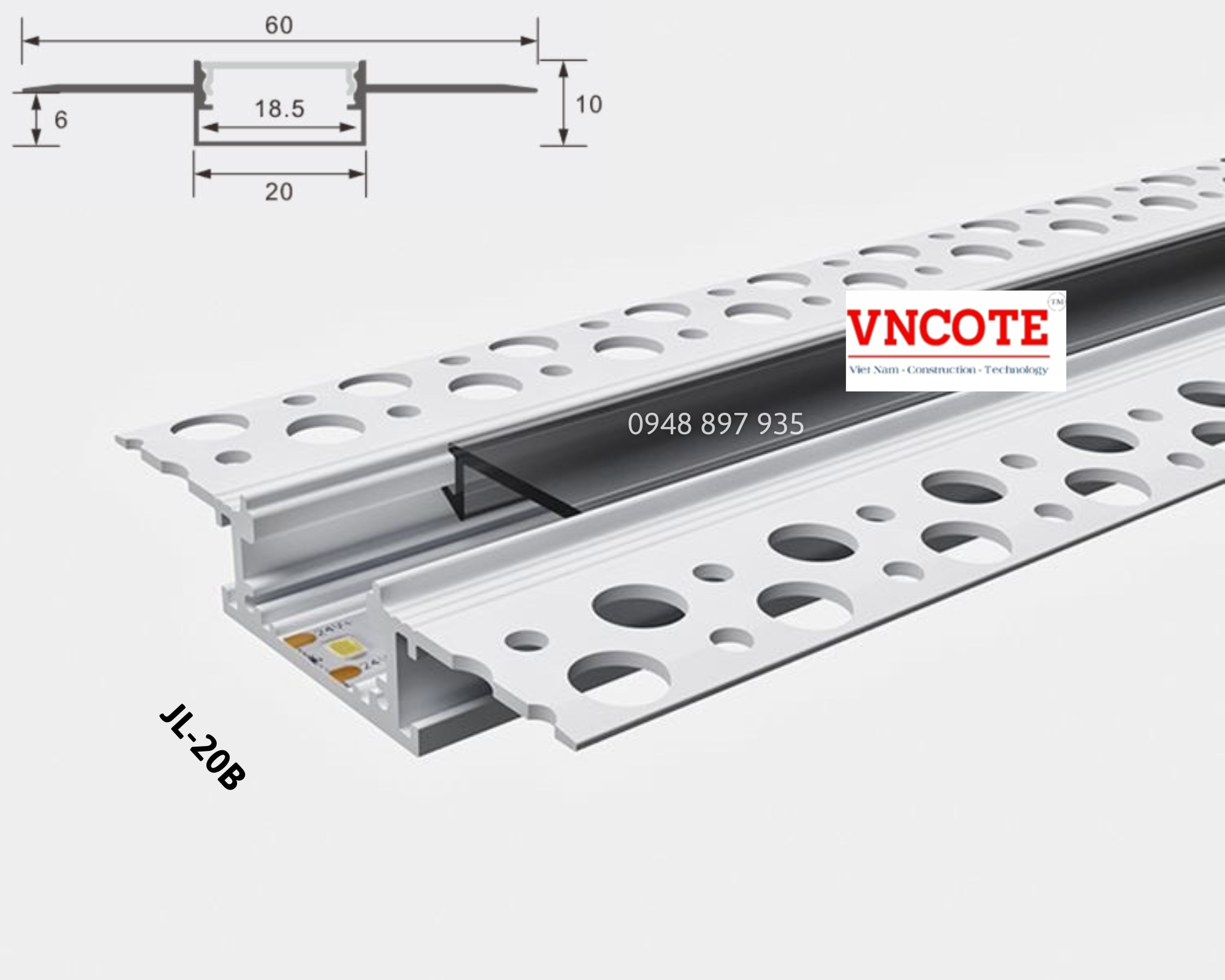 Thanh nhôm đèn LED trang trí nội thất P1