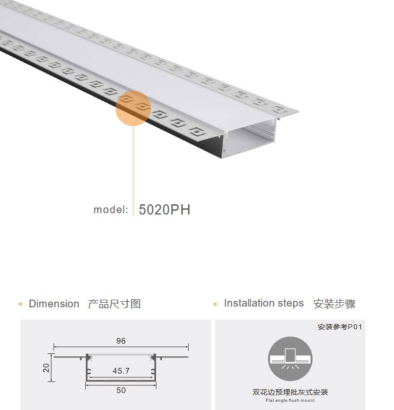 Thanh nhôm đèn LED trang trí nội thất P1
