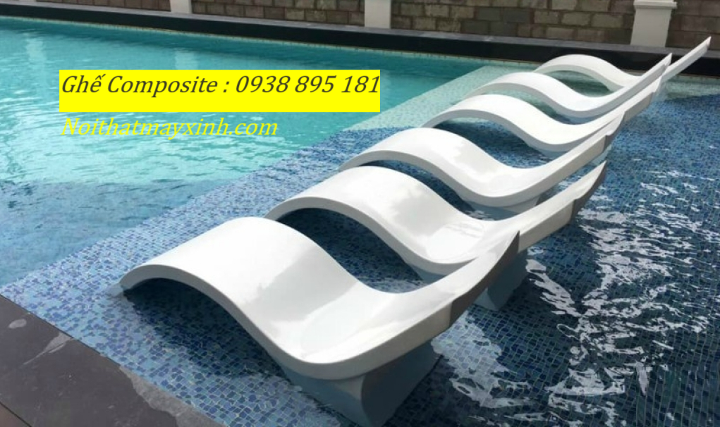 Giường tắm nắng composite , ghế bể bơi composite giá rẻ