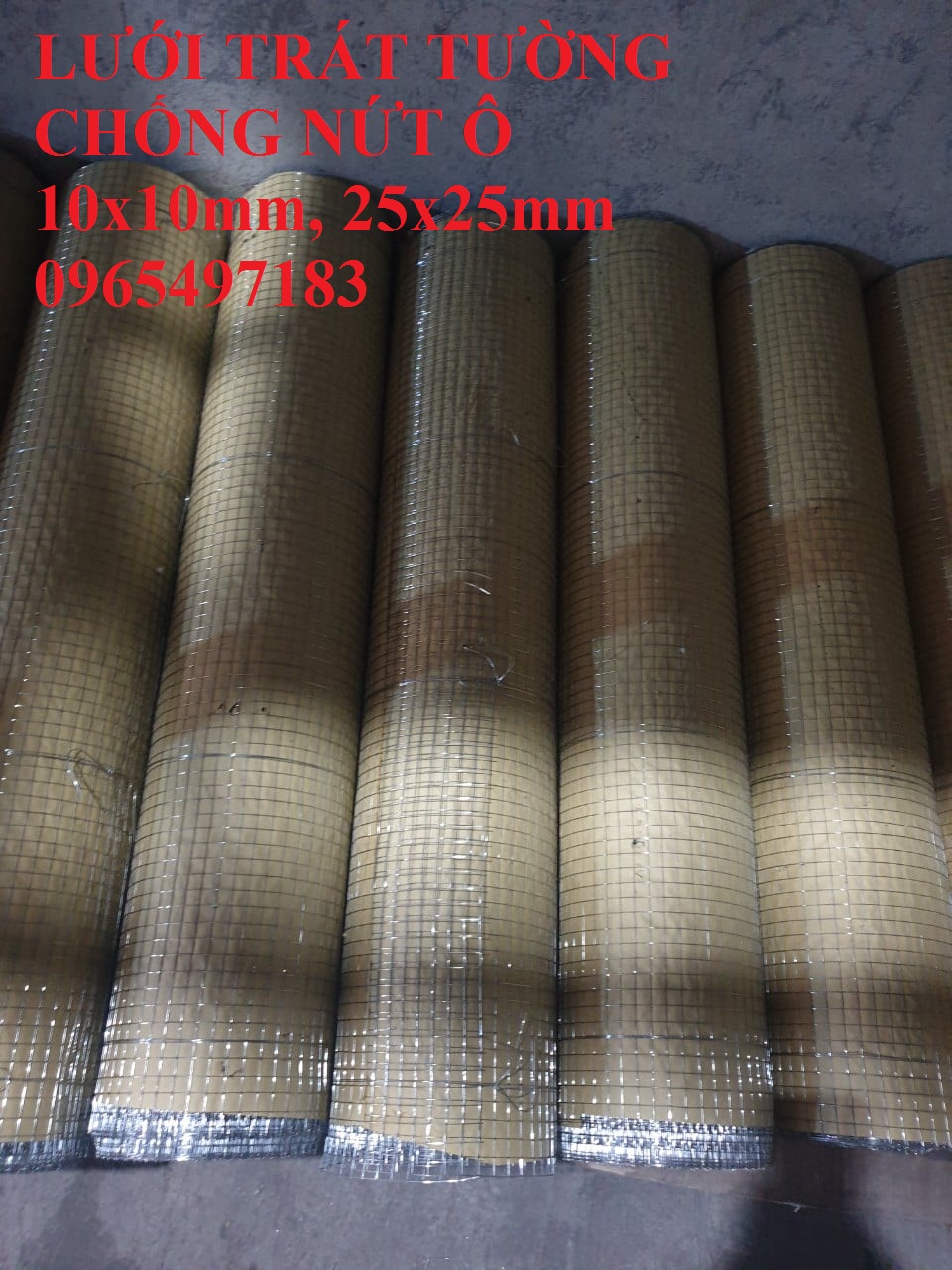 Lưới thép hàn dây 0.7 mm ô 10x10 trát tường chồng nứt