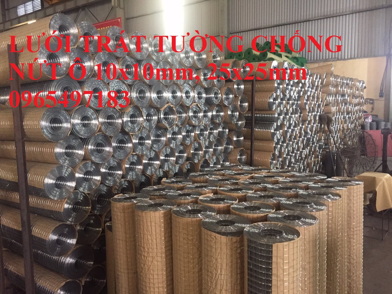 Lưới thép hàn dây 0.7 mm ô 10x10 trát tường chồng nứt