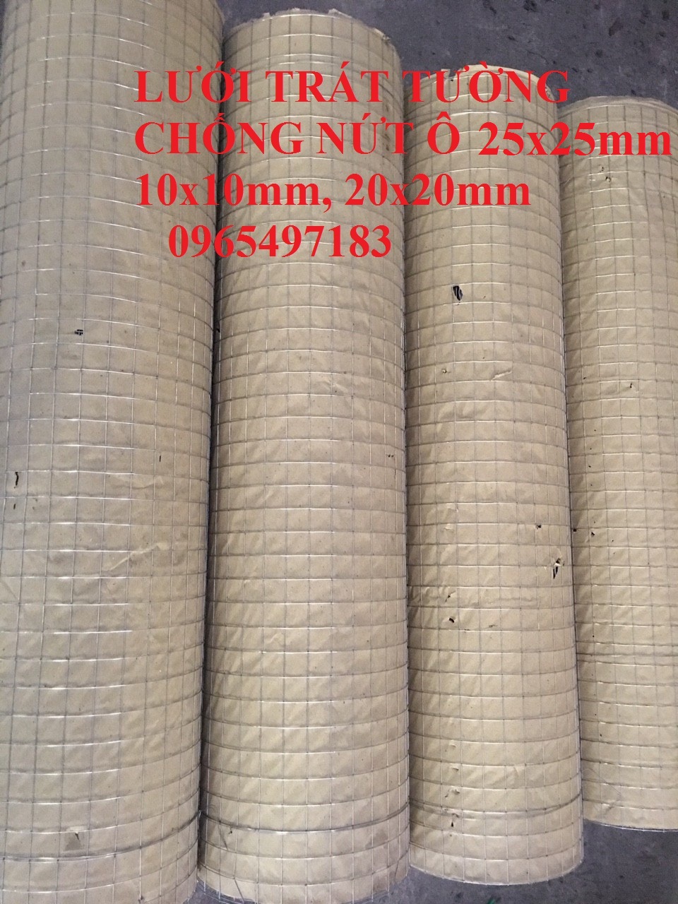 Lưới thép hàn dây 0.7 mm ô 10x10 trát tường chồng nứt