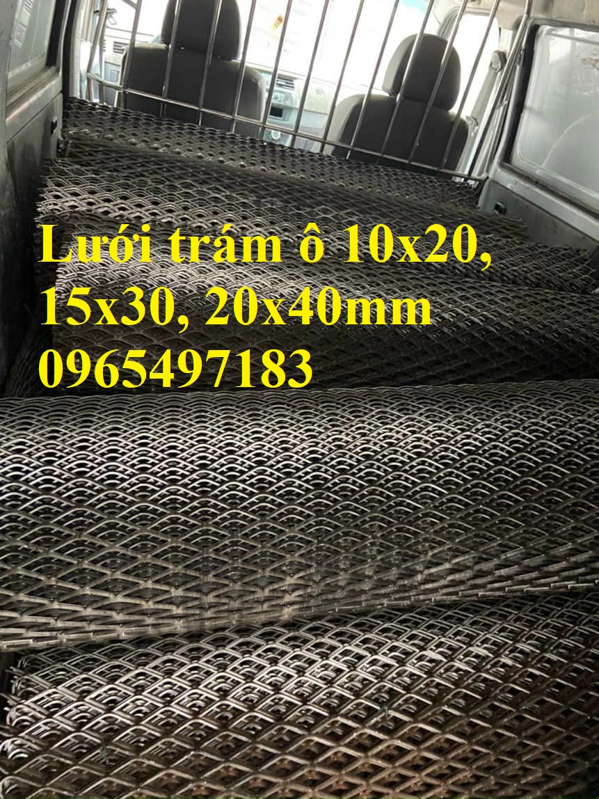 Lưới trám, lưới mắt cáo, lưới hình thoi, lưới dập giãn ô 10x20 dày 1mm