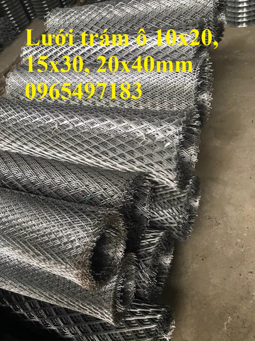 Lưới trám, lưới mắt cáo, lưới hình thoi, lưới dập giãn ô 10x20 dày 1mm