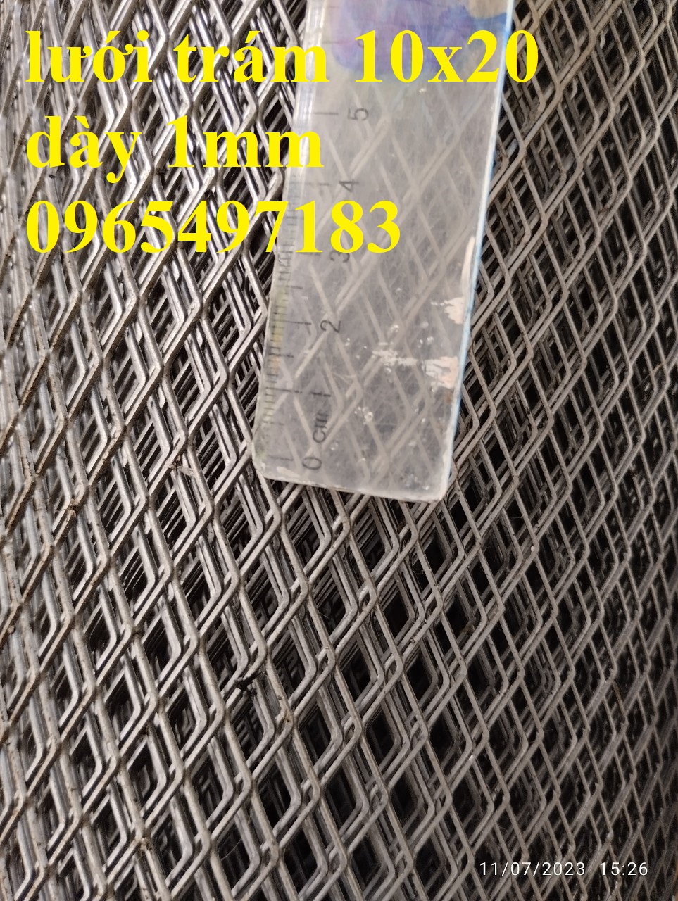 Lưới trám, lưới mắt cáo, lưới hình thoi, lưới dập giãn ô 10x20 dày 1mm